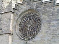 Carcassonne - Cathedrale Saint-Michel - Facade, Rosace